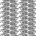 Seamless pattern with abstract dragons. Royalty Free Stock Photo